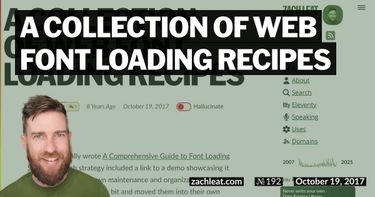 A Collection of Web Font Loading Recipes