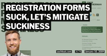 Registration Forms Suck, Let&#8217;s Mitigate Suckiness