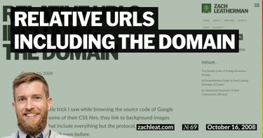 Relative URLs including the Domain