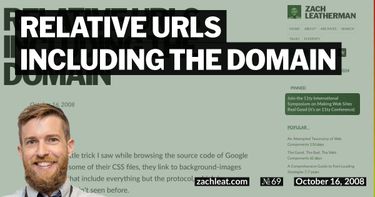 Relative URLs including the Domain