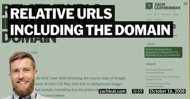 Relative URLs including the Domain