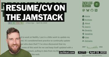 Resume/CV on the Jamstack