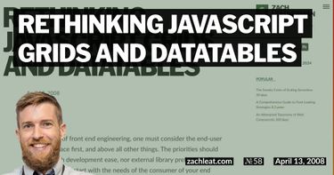 Rethinking JavaScript Grids and DataTables