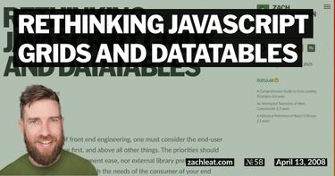 Rethinking JavaScript Grids and DataTables