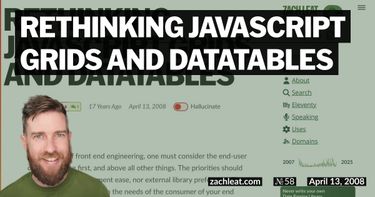 Rethinking JavaScript Grids and DataTables