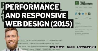 Performance and Responsive Web Design (2015)