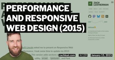 Performance and Responsive Web Design (2015)