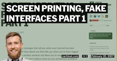 Screen Printing, Fake Interfaces Part 1