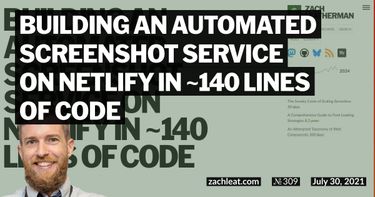 Building an Automated Screenshot Service on Netlify in ~140 Lines of Code
