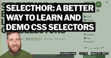 Selecthor: A Better way to Learn and Demo CSS Selectors