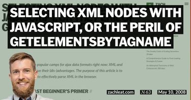 Selecting XML Nodes with JavaScript, or the Peril of getElementsByTagName