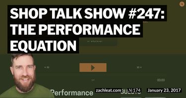 Shop Talk Show #247: The Performance Equation