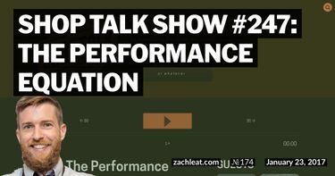 Shop Talk Show #247: The Performance Equation