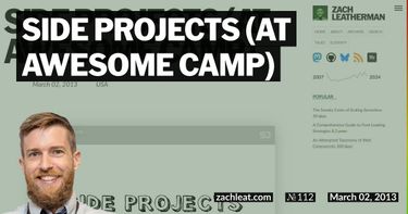 Side Projects (at Awesome Camp)