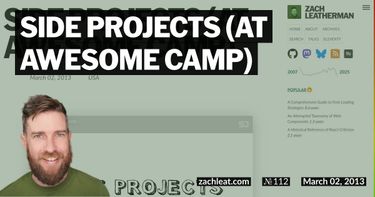 Side Projects (at Awesome Camp)