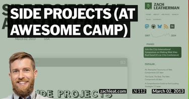 Side Projects (at Awesome Camp)