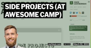 Side Projects (at Awesome Camp)