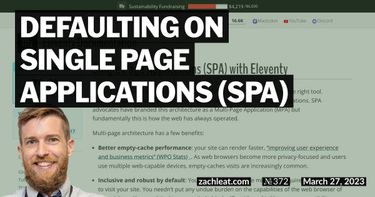 Defaulting on Single Page Applications (SPA)