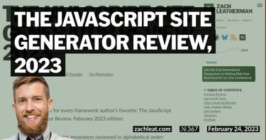 The JavaScript Site Generator Review, 2023