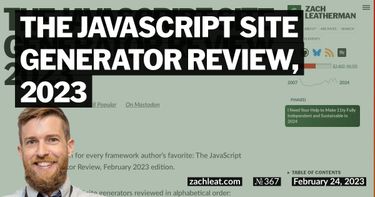 The JavaScript Site Generator Review, 2023