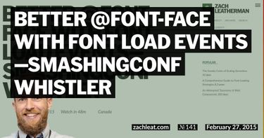 Better @font-face with Font Load Events—SmashingConf Whistler