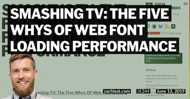 Smashing TV: The Five Whys of Web Font Loading Performance