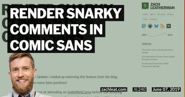 Render Snarky Comments in Comic Sans