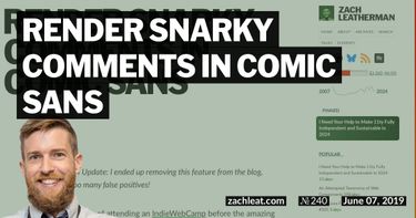 Render Snarky Comments in Comic Sans