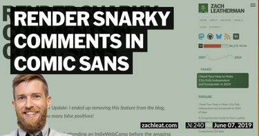 Render Snarky Comments in Comic Sans