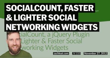 SocialCount, Faster &#038; Lighter Social Networking Widgets