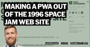 Making a PWA out of the 1996 Space Jam Web Site