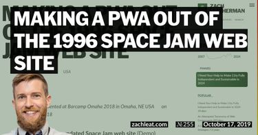 Making a PWA out of the 1996 Space Jam Web Site