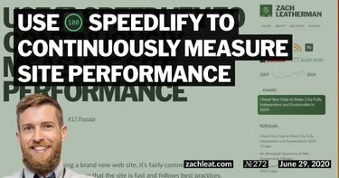 Use Speedlify to Continuously Measure Site Performance