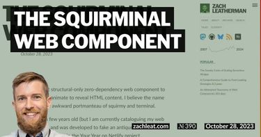 The Squirminal Web Component