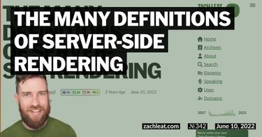 The many definitions of Server-Side Rendering