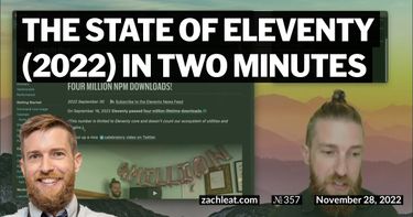 The State of Eleventy (2022) in Two Minutes