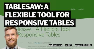 Tablesaw: A Flexible Tool for Responsive Tables