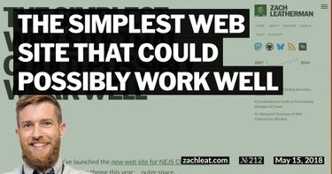 The Simplest Web Site That Could Possibly Work Well