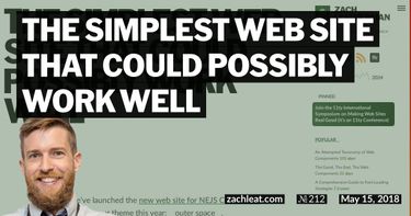 The Simplest Web Site That Could Possibly Work Well