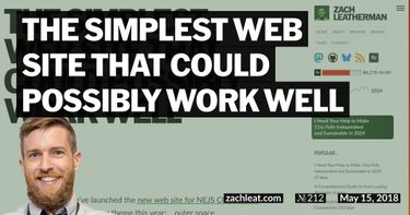 The Simplest Web Site That Could Possibly Work Well