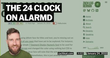 The 24 Clock on ALARMd