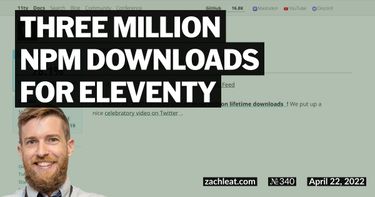 Three Million npm Downloads for Eleventy