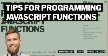 Tips for Programming JavaScript Functions