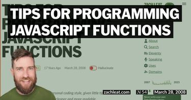 Tips for Programming JavaScript Functions