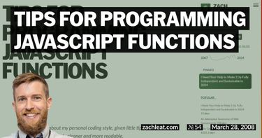 Tips for Programming JavaScript Functions