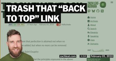 Trash that &#8220;Back to Top&#8221; Link