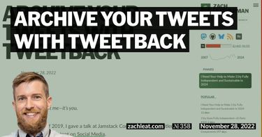 Archive your Tweets with Tweetback