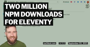 Two Million npm Downloads for Eleventy