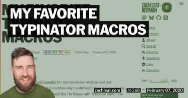 My Favorite Typinator Macros