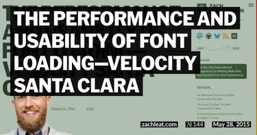 The Performance and Usability of Font Loading—Velocity Santa Clara